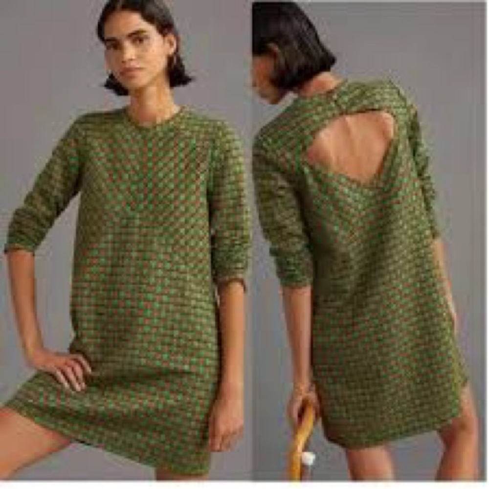Maeve by Anthropologie Jacquard shift mini dress